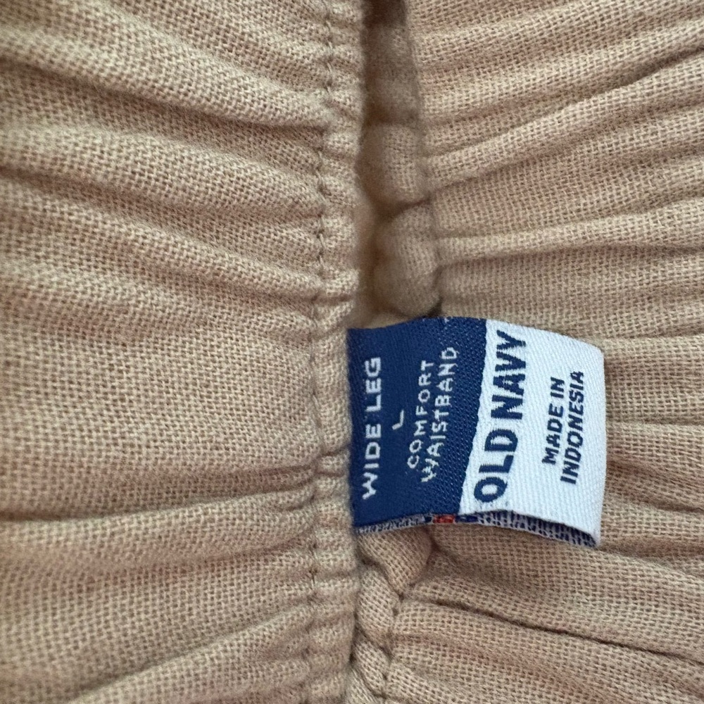 Old Navy Tan high rise Wide Leg Pants - Picture 2 of 3